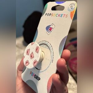 PopSockets PopGrip Phone Grip & KickStand ~ Oinklettes Pink Pig Heads 804855 NEW
